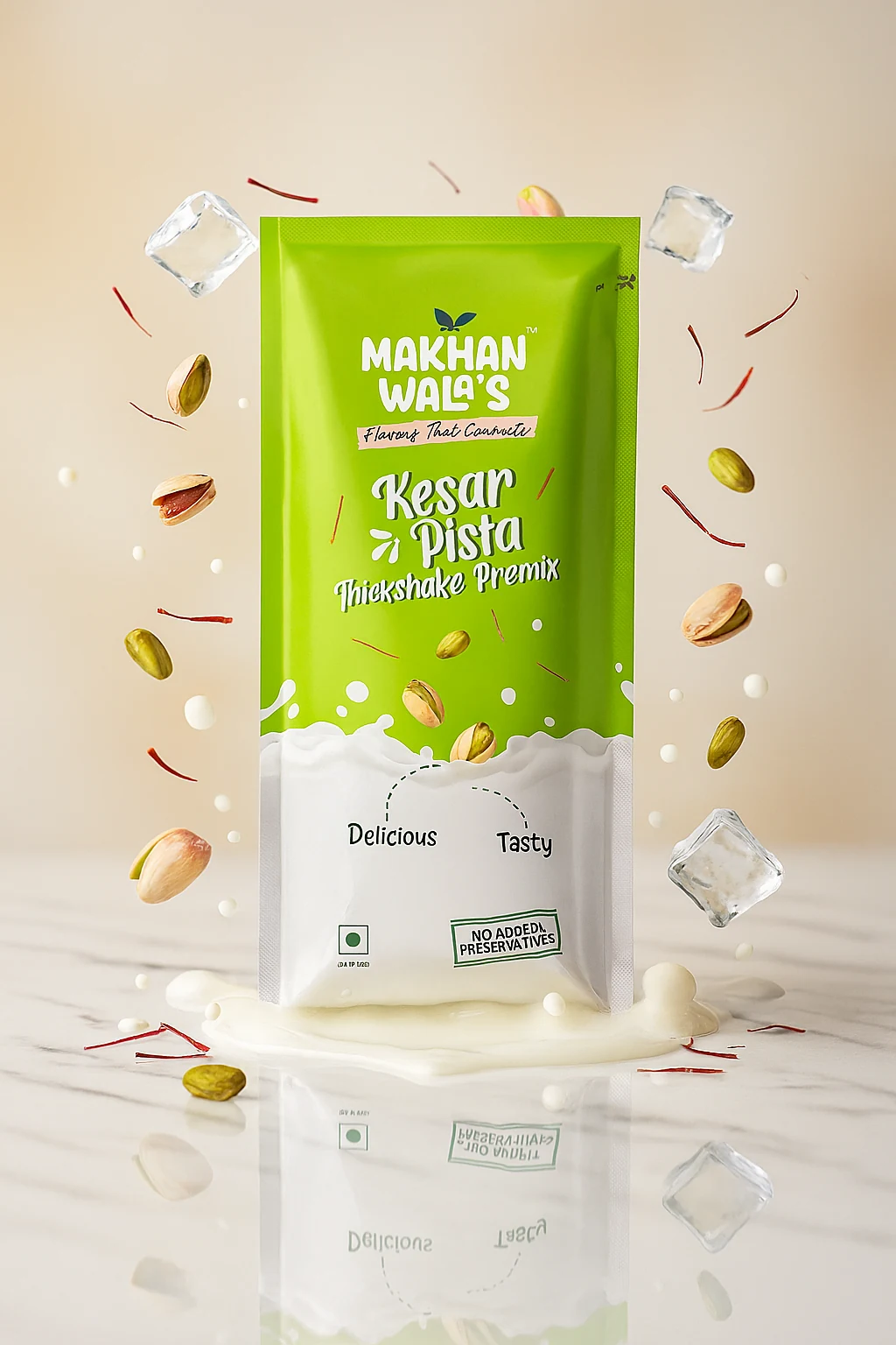 Makhanwalas Thick shakes — Kesar Pista